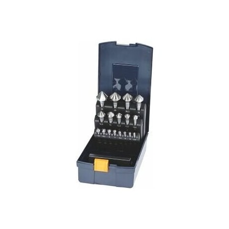 Garant 17 Pc Countersink Set, 90 Deg, Uncoated, 4.3 mm to 25 mm 150381 17
